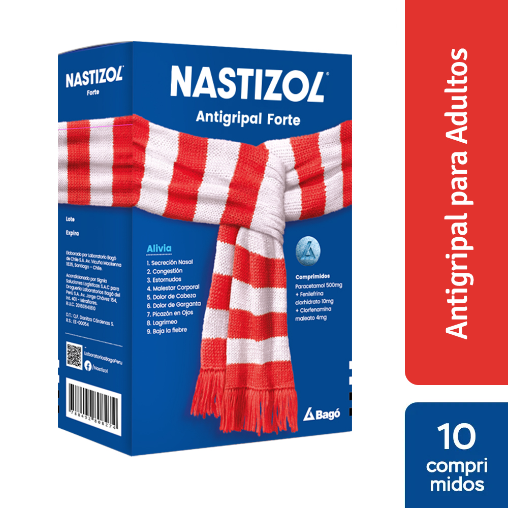 Nastizol Forte Antigripal x 10 Comprimidos